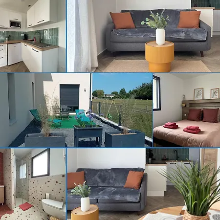 Champ De Ble Apt Neuf Independant Plain Pied Dans Maison Contemporaine Decoration Soignee Tout Confort, 1 Chambre, Sdb, Wc, Canape Lit, Terrasse Amenagee, Grand Terrain Parking Prive A 15 Mn De Caen Et 10 Mn Debayeux Proche Plages Du Debarquement