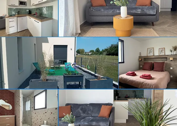 Champ De Blé Neuf Indépendant Plain Pied Dans Maison Contemporaine Décoration Soignée Confort Terrasse Aménagée, Grand Terrain Parking Privé à 15 Mn De Caen Et 10 Mn Debayeux Proche Plages Du Débarquement